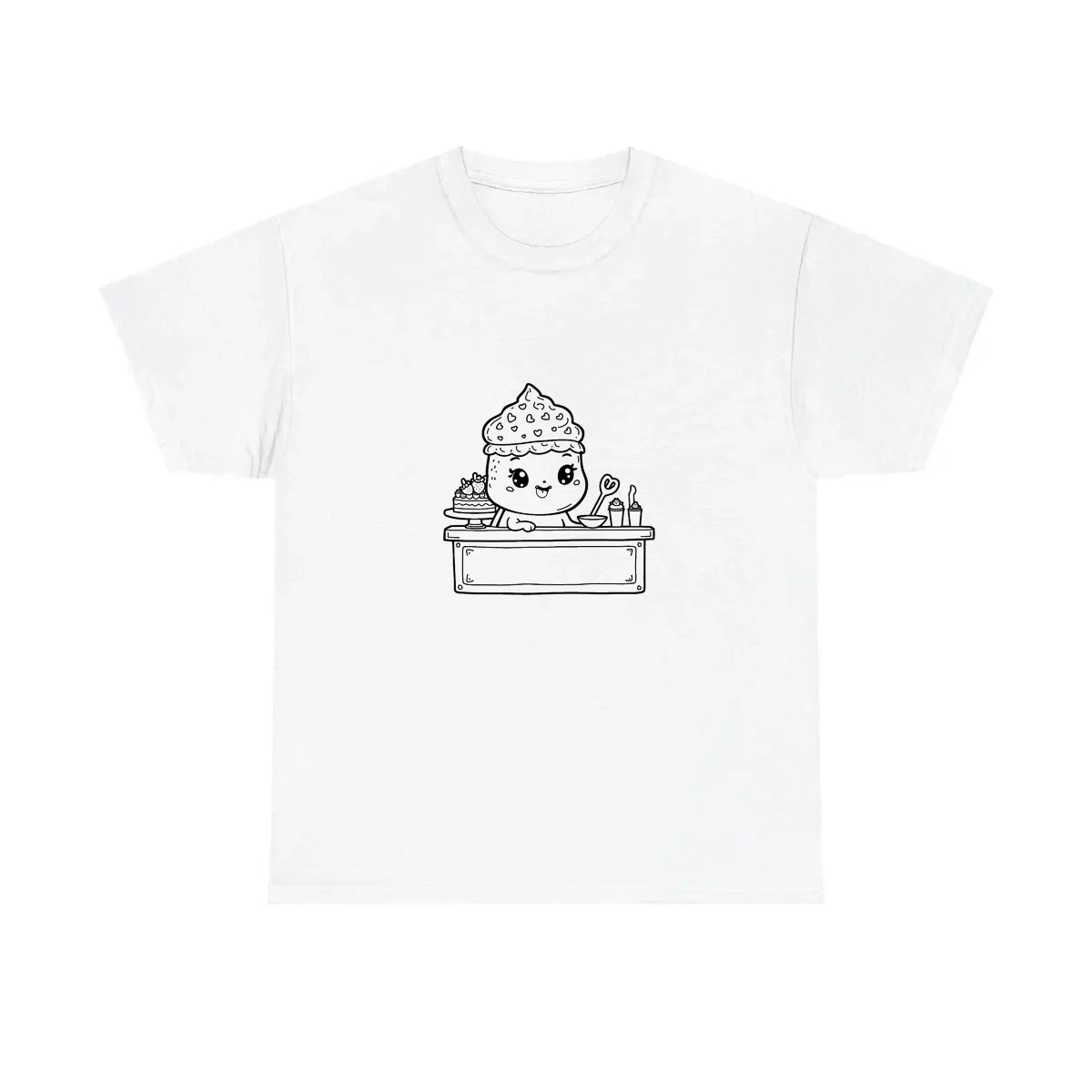 Unisex T-Shirt Coloring Kit with 10 Fabric Markers - Cute Cupcake
