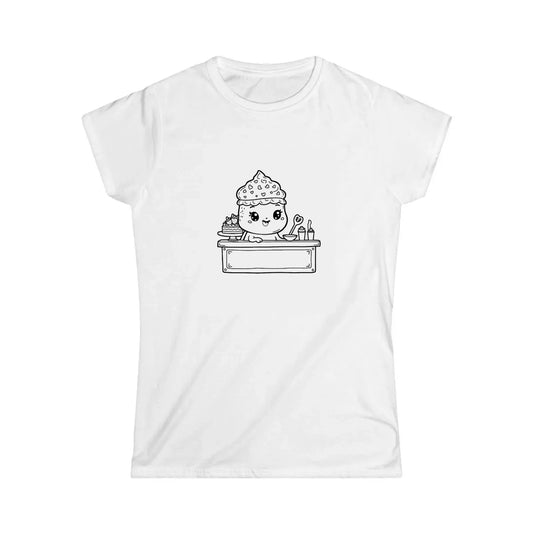 Womens T-Shirt Coloring Kit with 10 Fabric Markers - Cute Cupcake