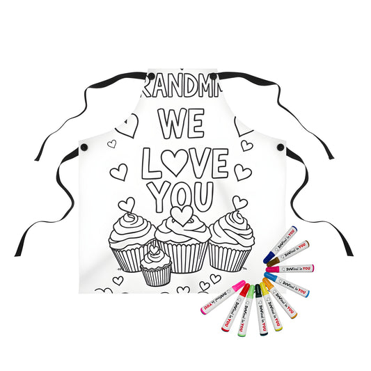 Apron for Grandma appreciation gift, Nana thank you ideas, Mimi love token, Grandma we love you design