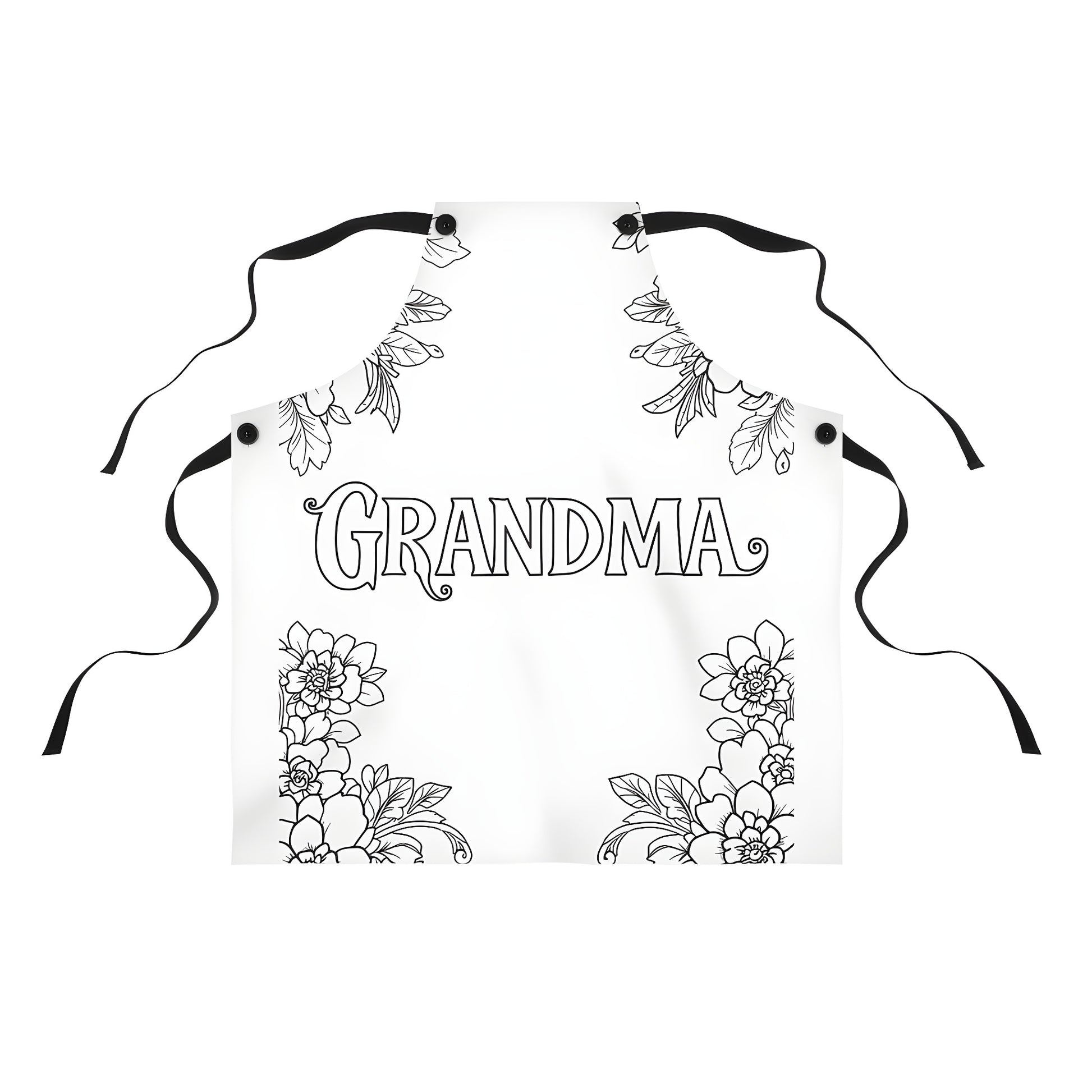 Coloring apron with grandma design