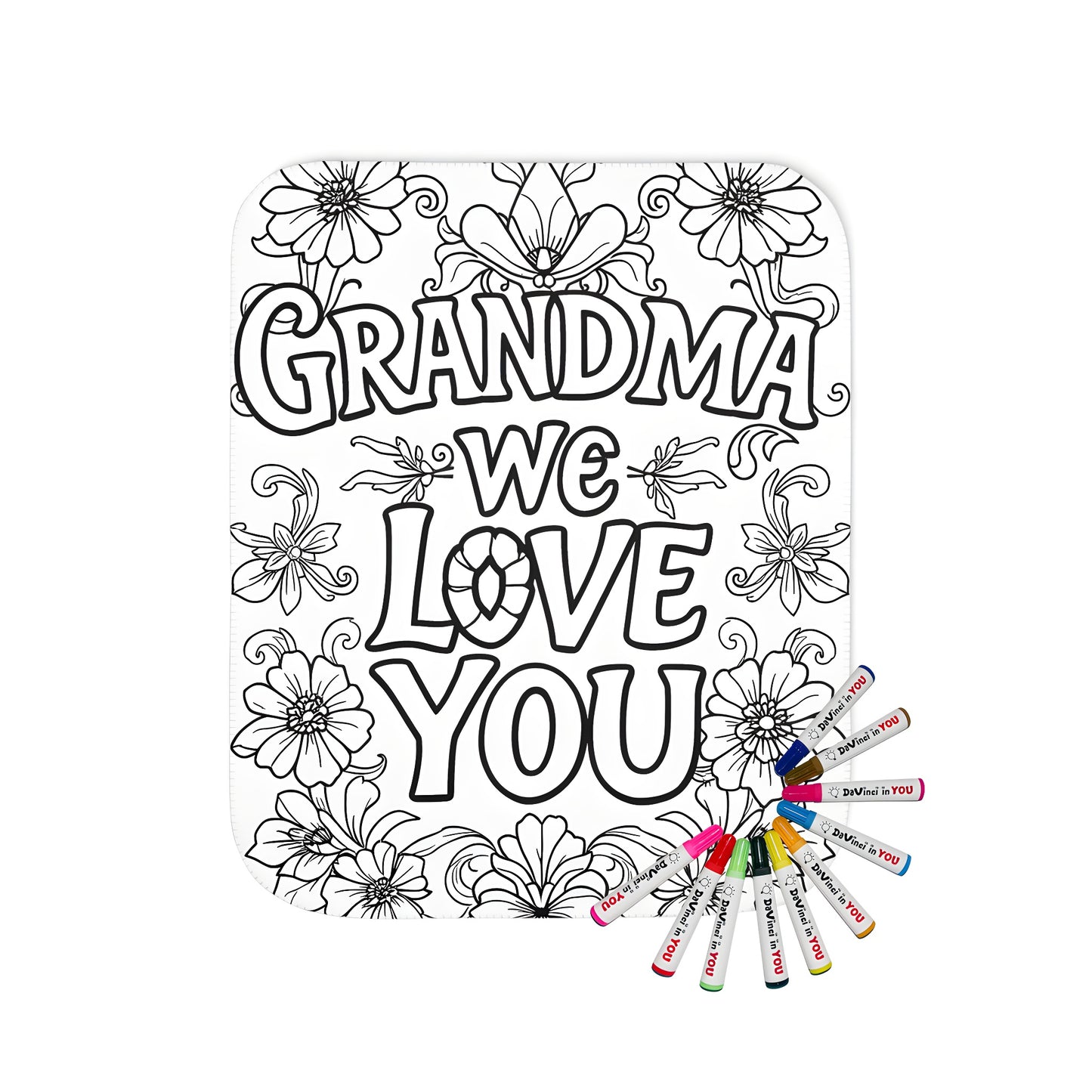 Cozy blanket with grandma design, grandmother theme, and loving phrases for a heartwarming gift or personal use.