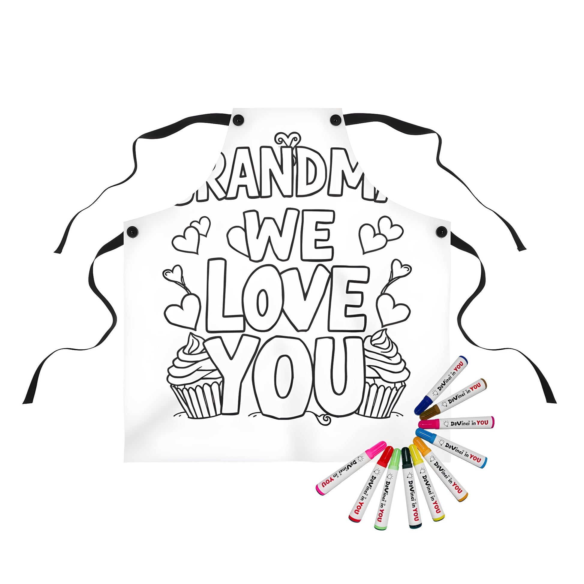 Coloring apron for grandma, mom, mother-in-law, or aunt