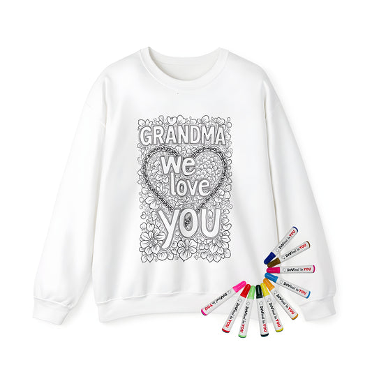 Cozy adult sweatshirts with loving designs for grandma, nana, mom, or grandmother alike