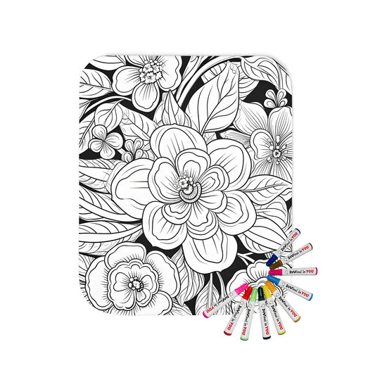 Blanket with intricate floral design, perfect for relaxation and creativity