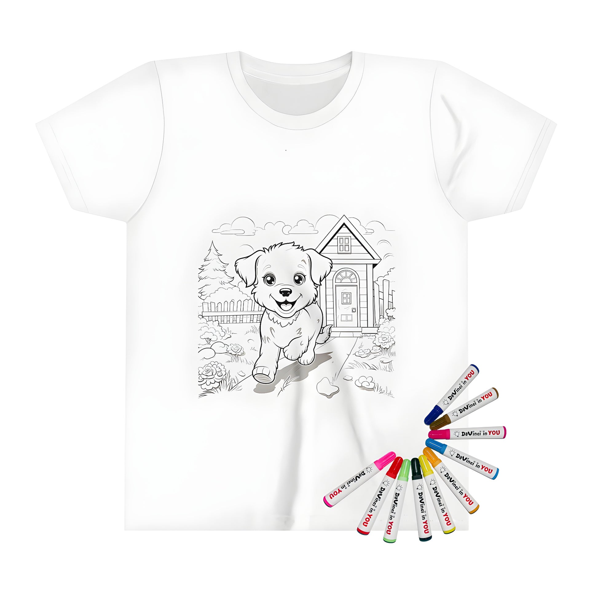 Kids t-shirt with cute puppy design, perfect for little ones who love dogs