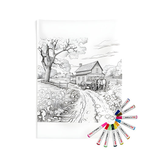 Australian Rural Shacks Colouring In Free Farmhouse Coloring Page (Printable PDF) | DaVinci in You – Davinci ...