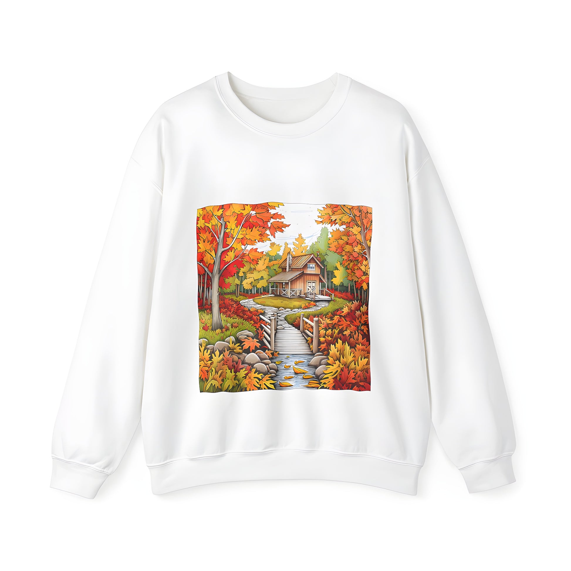 Adult Cozy Cabin Sweatshirt | Fall Seasonal Graphic Tee for Women Men