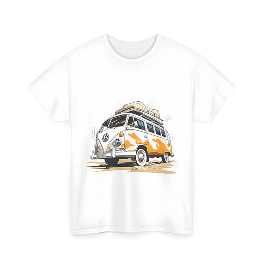 Colorful retro bus t-shirt for men and women