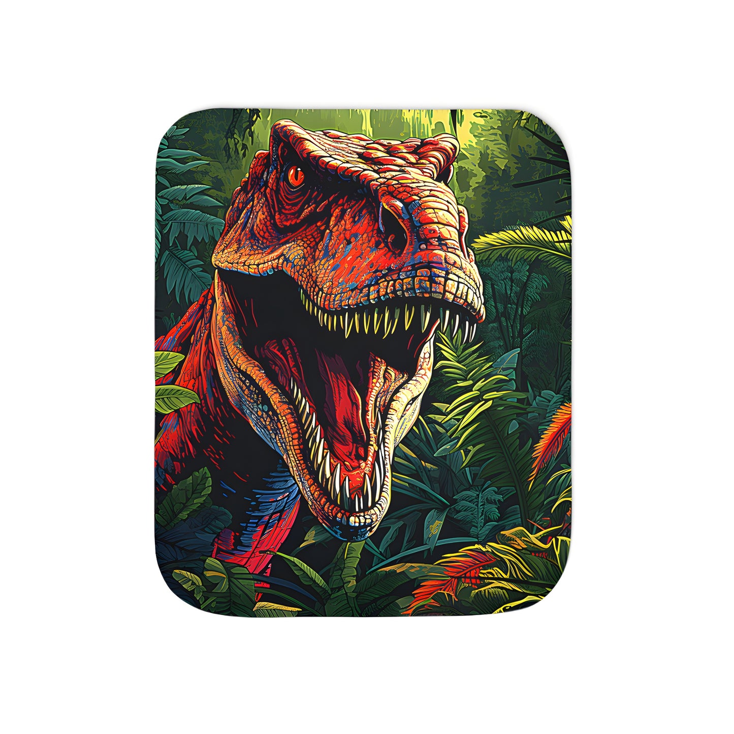 T-Rex in Jungle Blanket Image