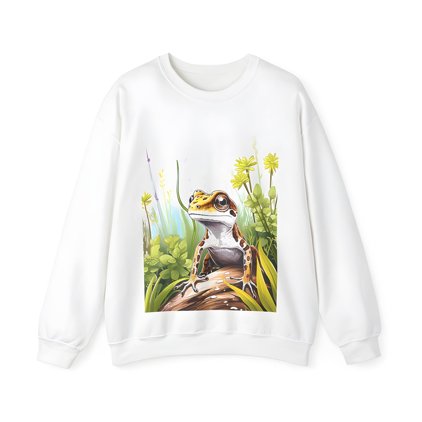 Colorful Frog or Toad Graphic Adult Sweatshirt