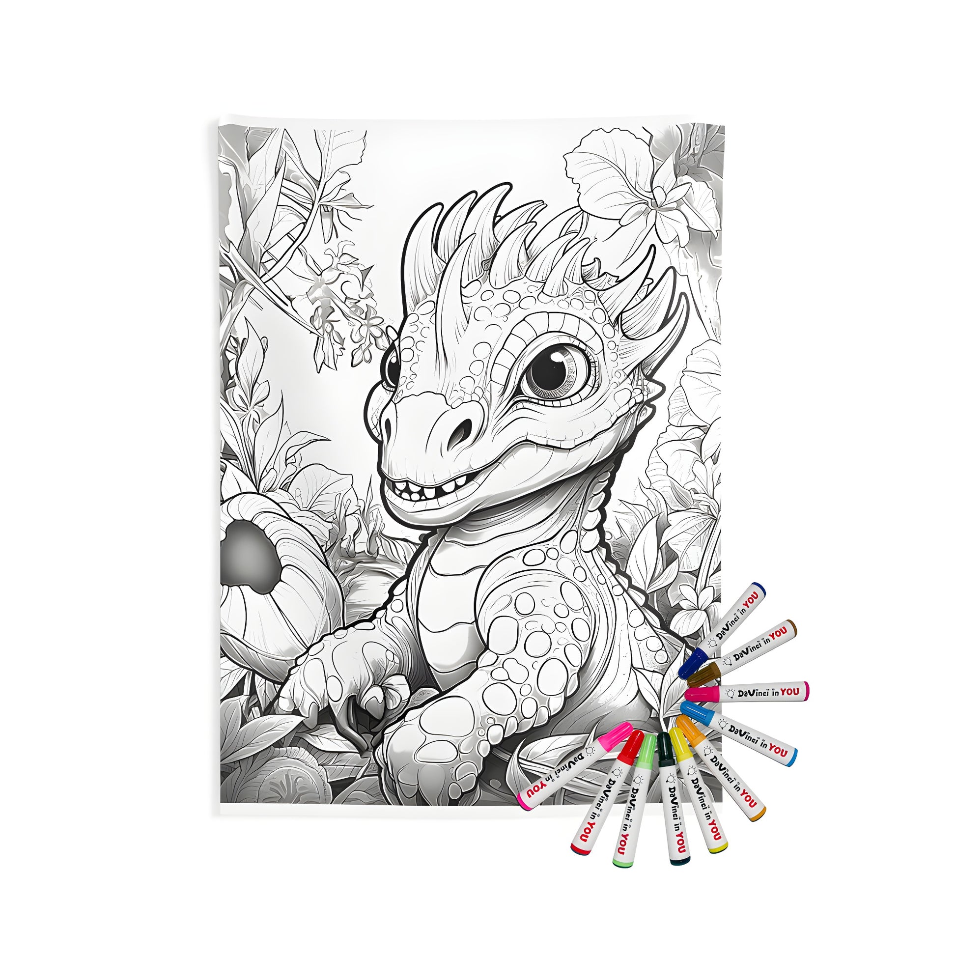 Indoor wall tapestries with cute dinosaur design for nursery decor