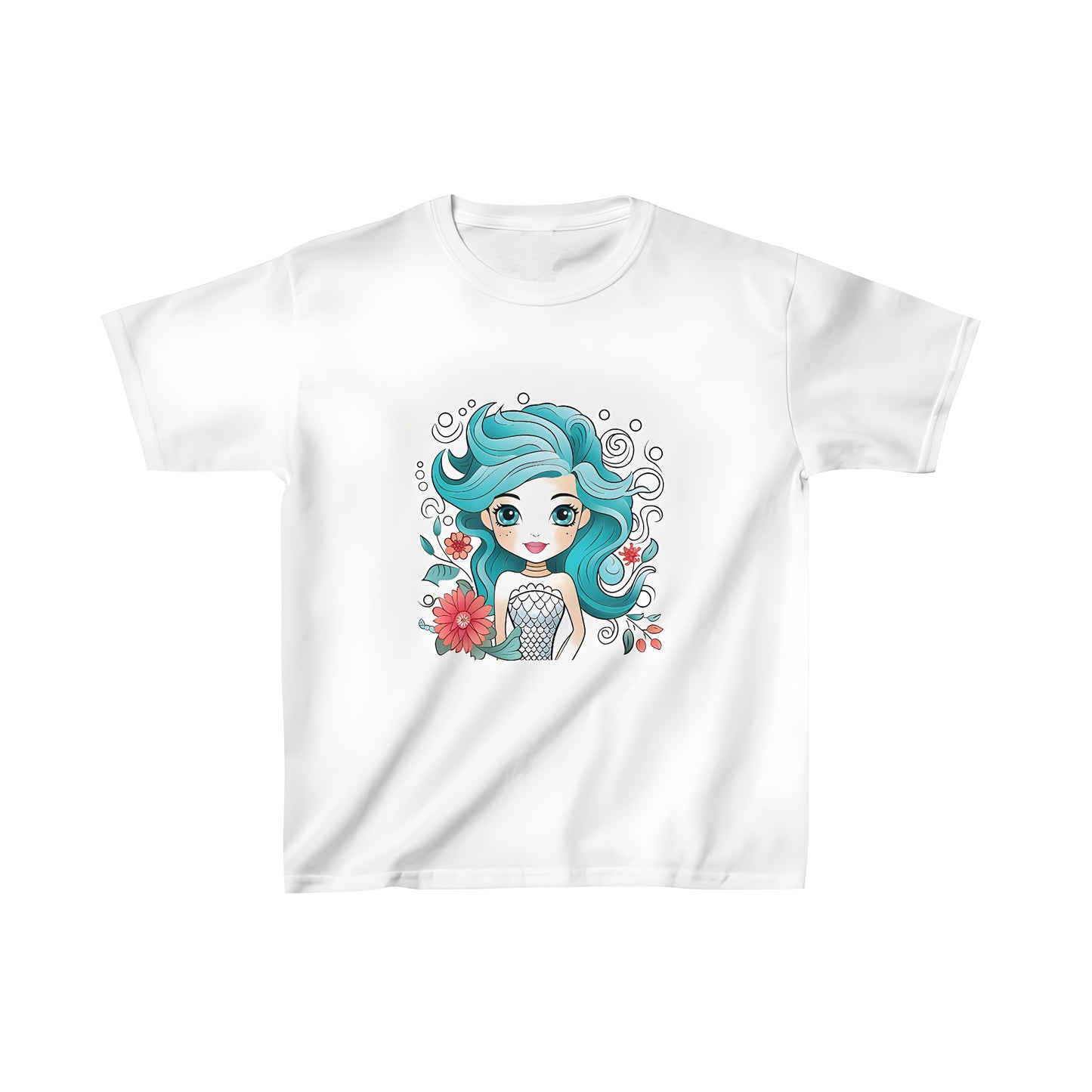 Kids cartoon mermaid t-shirt