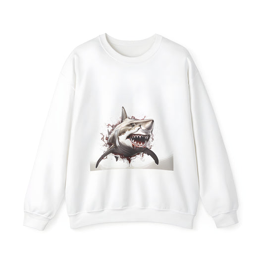 Adult Sweatshirts with Fierce Shark Design, Colorful Graphic Tee for Men