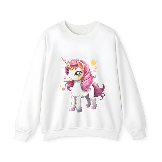 Adult Sweatshirts featuring whimsical unicorn designs with vibrant colors and playful patterns