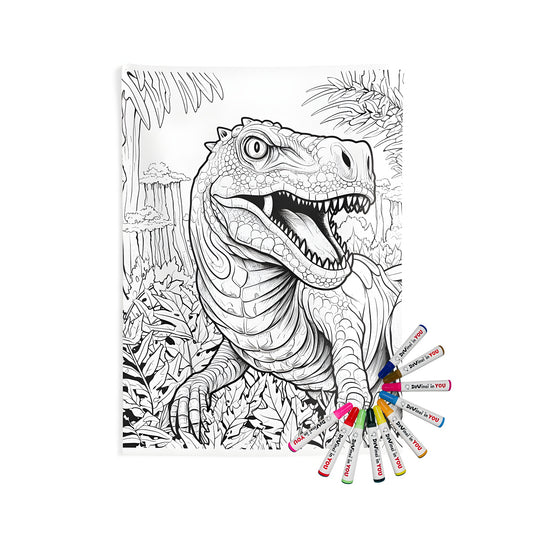 Fierce Apatosaur/Brontosaur/Diplodocus/Longneck/T-Rex artwork for indoor wall tapestries