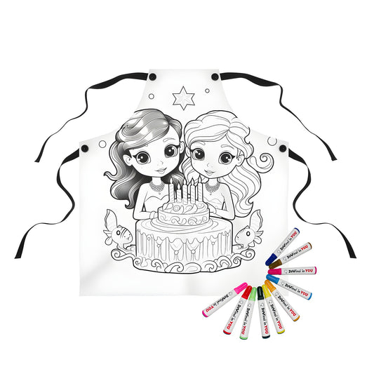 Colorful apron with birthday celebration design