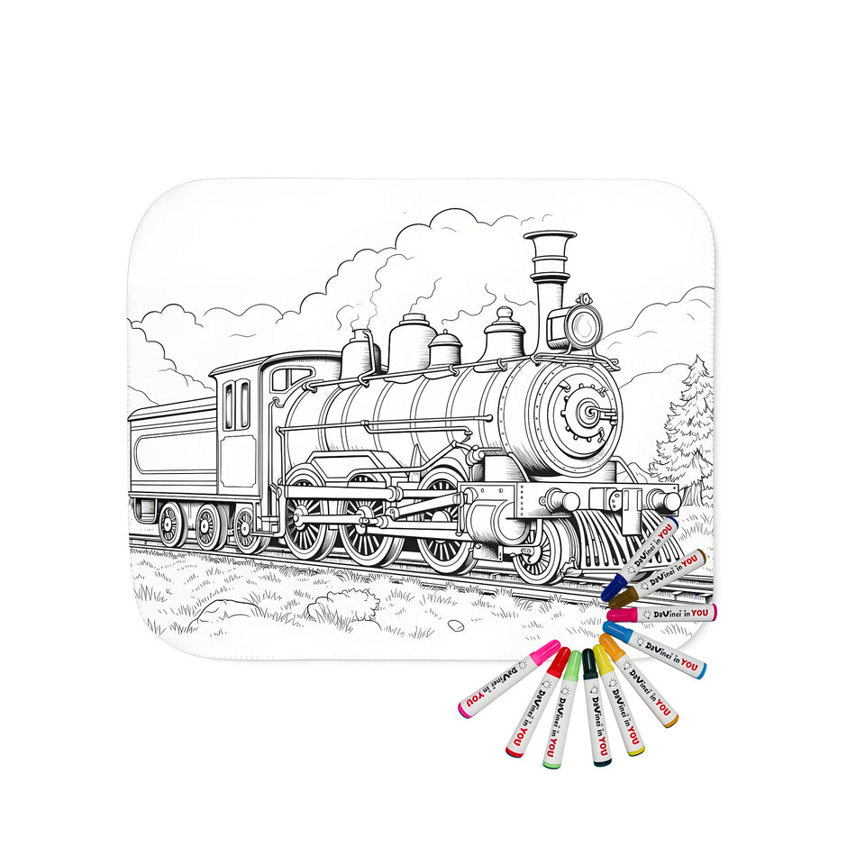 FREE Steam Locomotive Coloring Page Download NOW 🛞 – Davinci in You