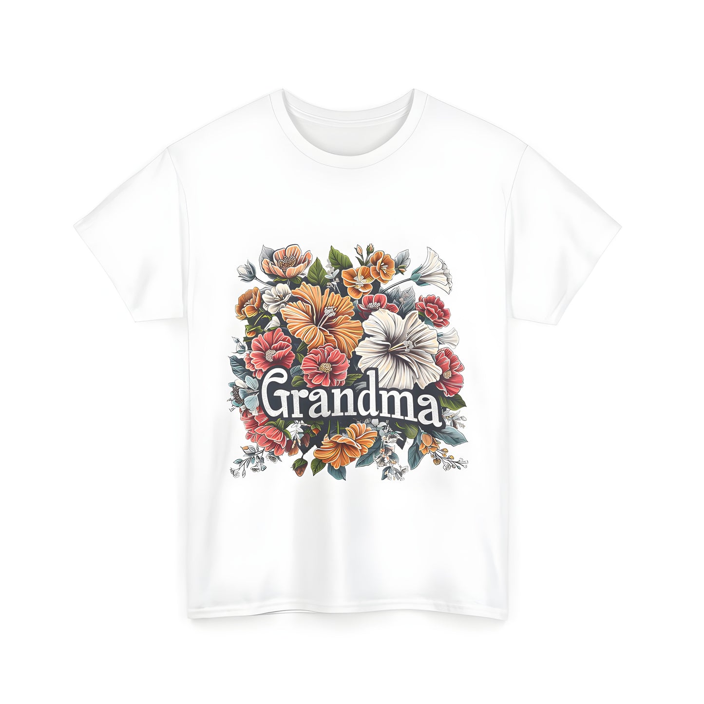 Colorful floral arrangement on a casual unisex t-shirt