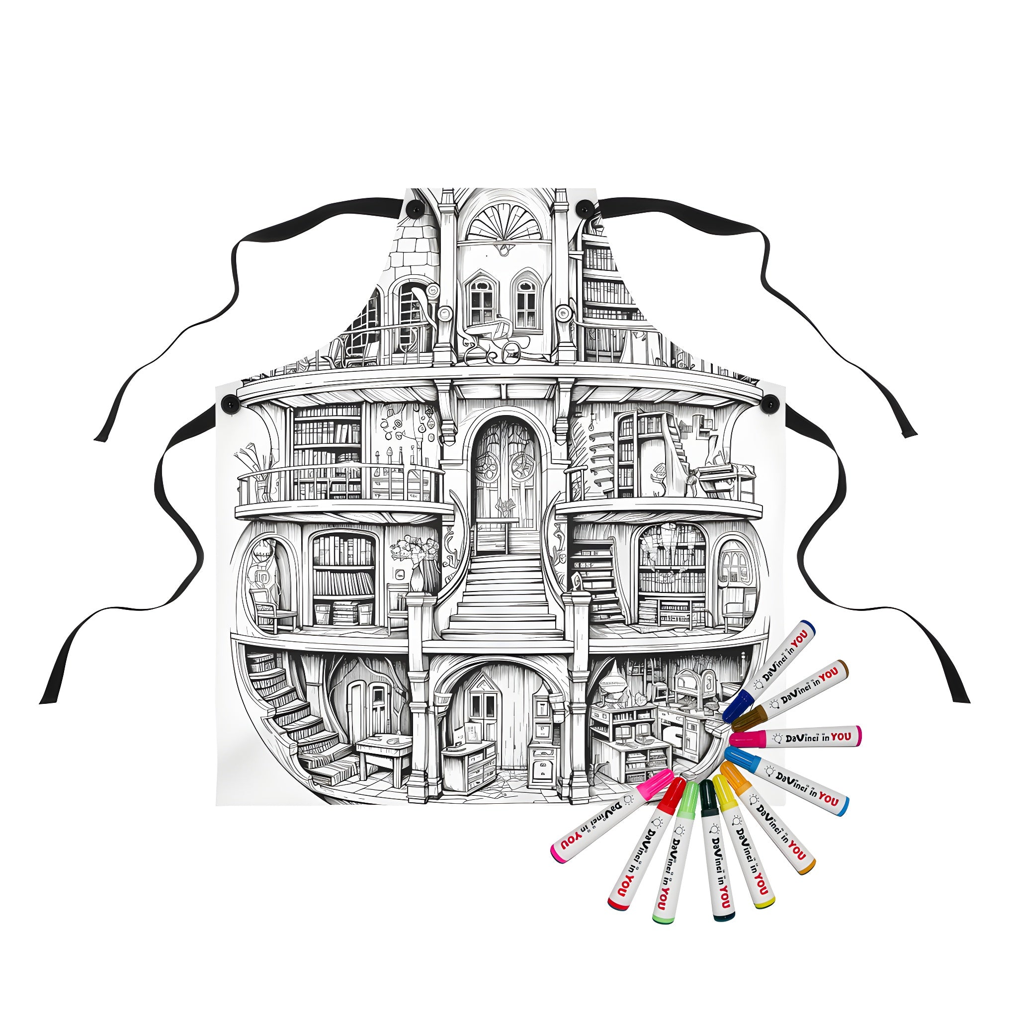 Fantasy Library Apron Coloring Kit | DaVinci in You – Davinci in You