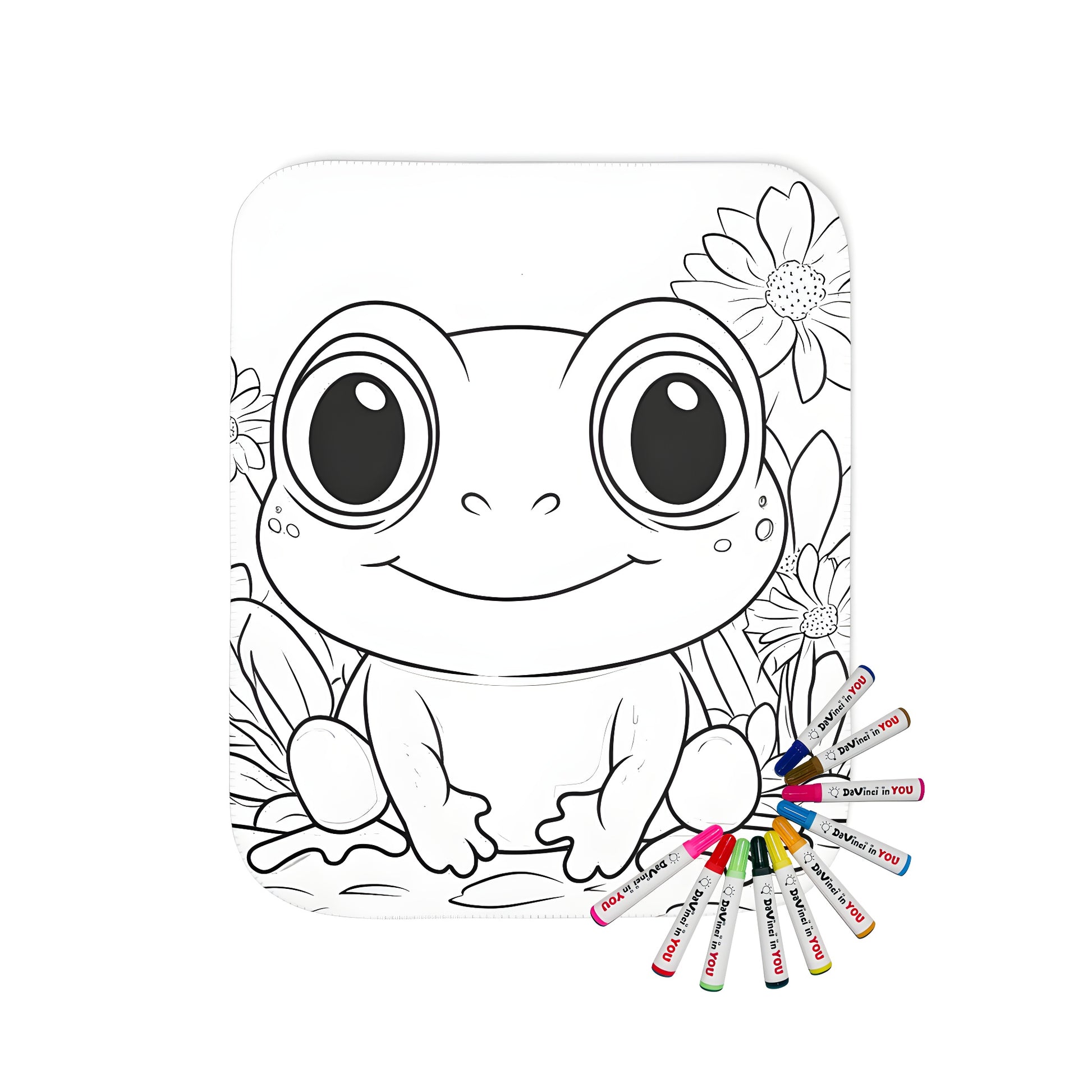 Cute frog blanket coloring kit images