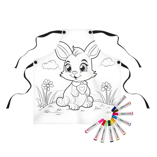 Cute cartoon bunny apron design