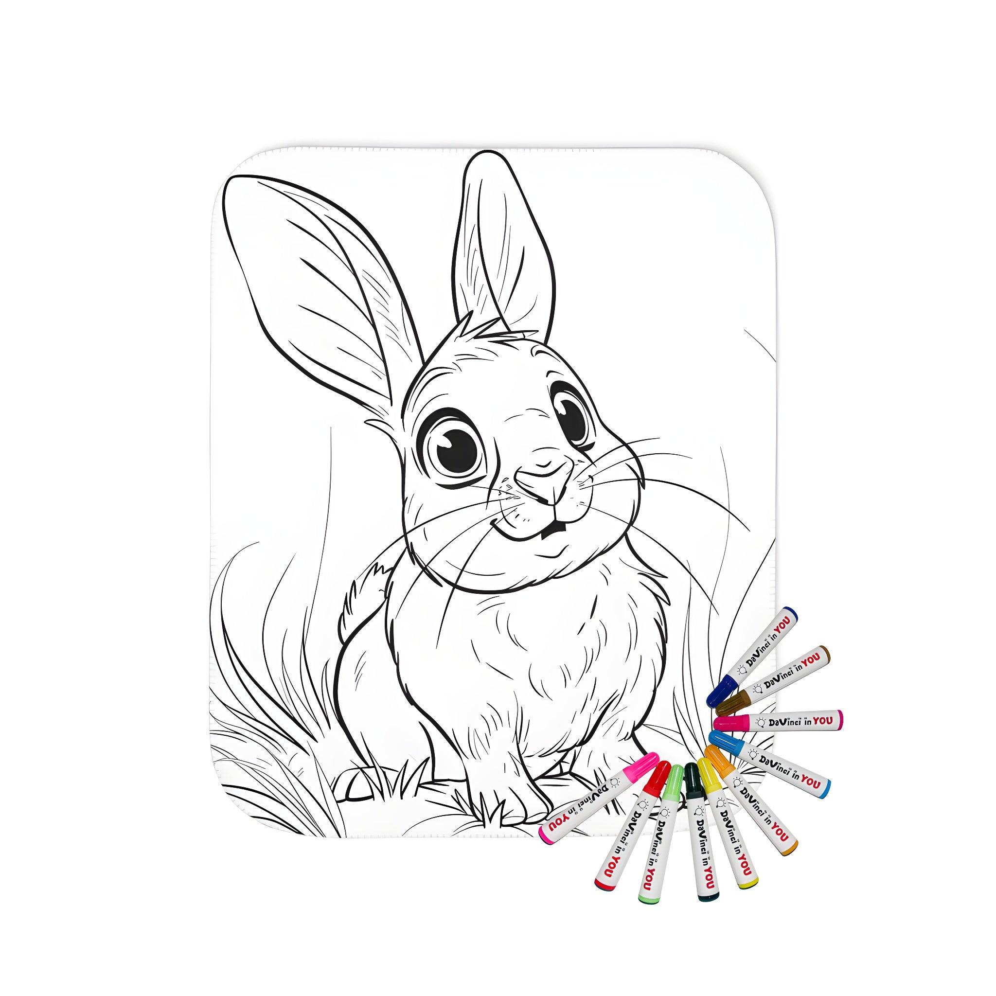 Blanket Coloring Kit with 10 Fabric Markers - Rabbit – Davinci in You