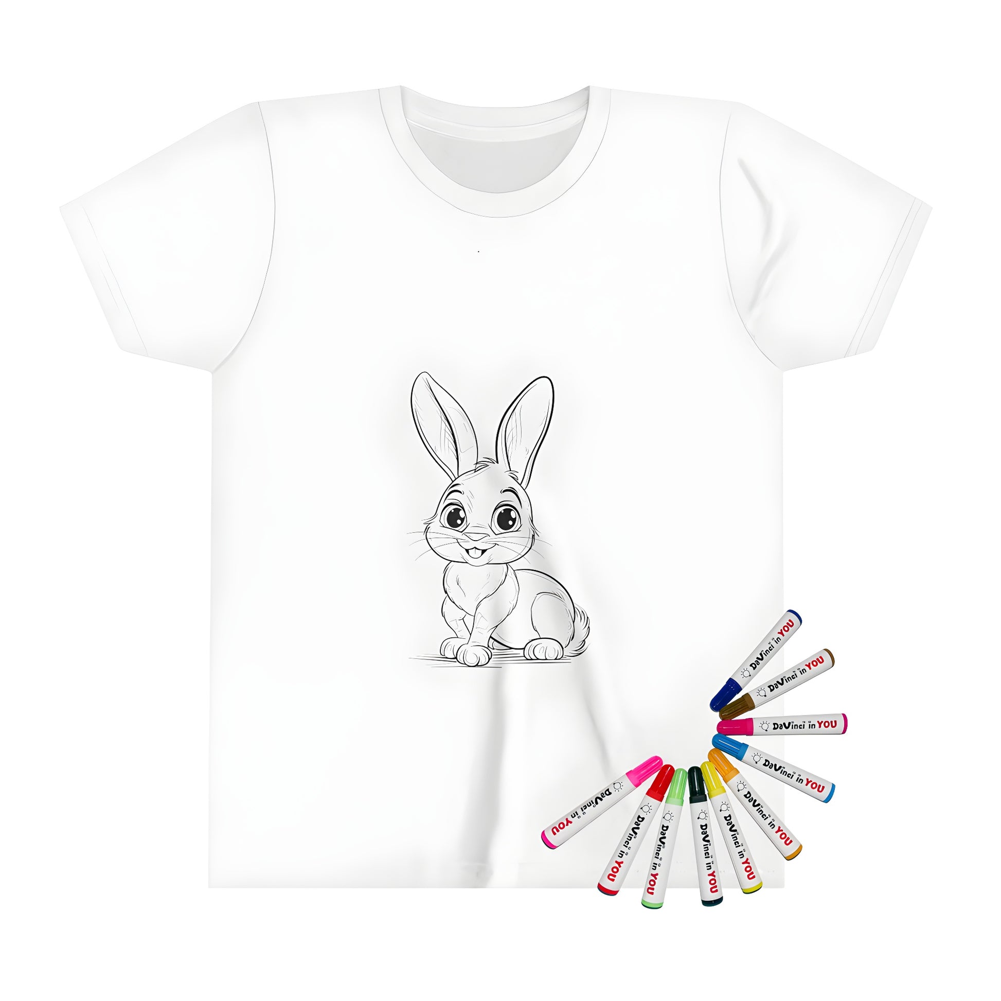 Coloring kit for kids featuring adorable cartoon bunnies, perfect for fun and creative expression