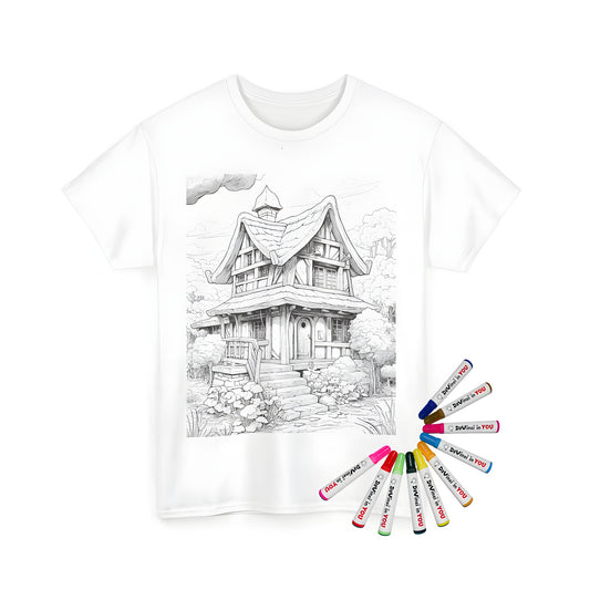 Cozy cabin design coloring shirt