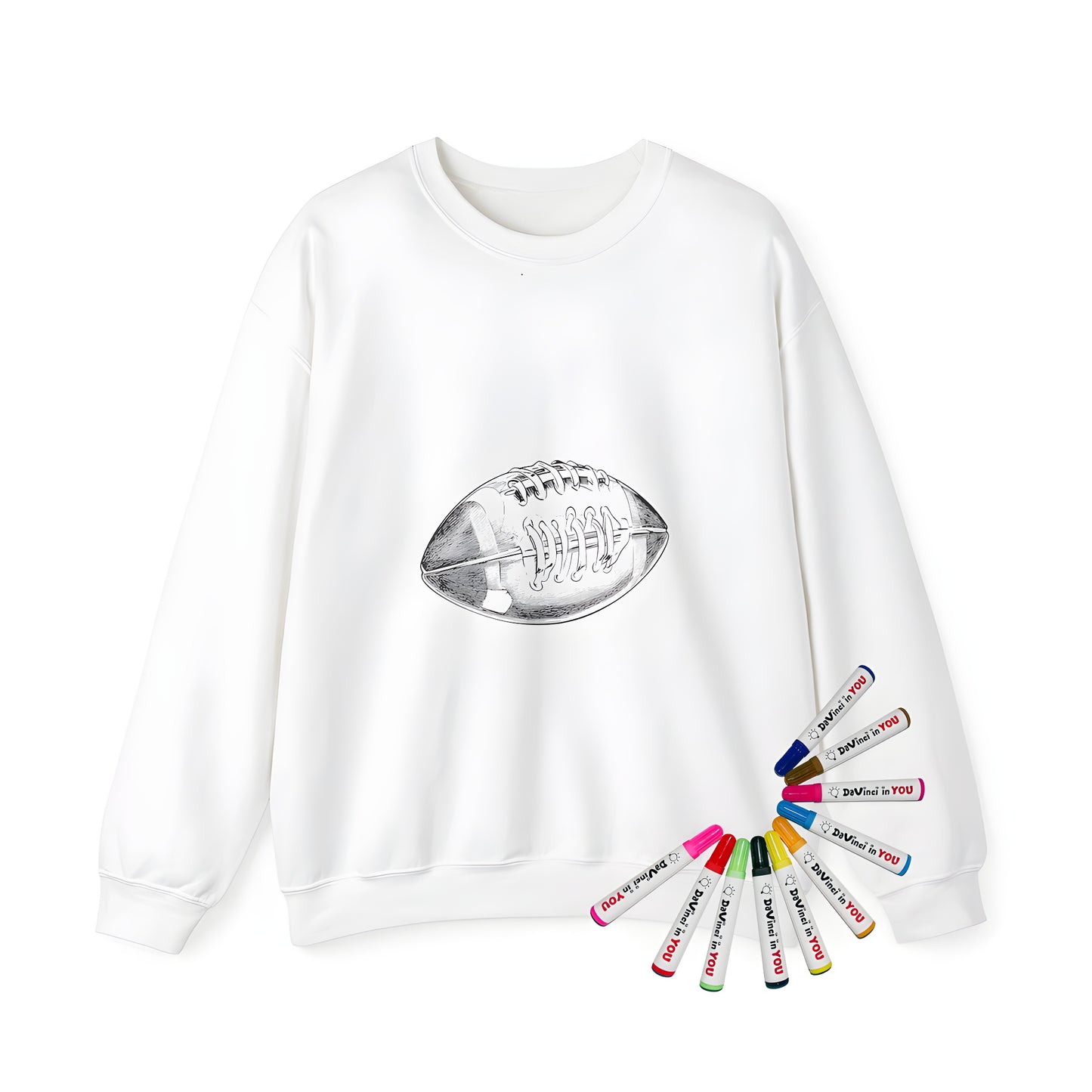 Relaxed sweatshirt featuring an American football design for adults