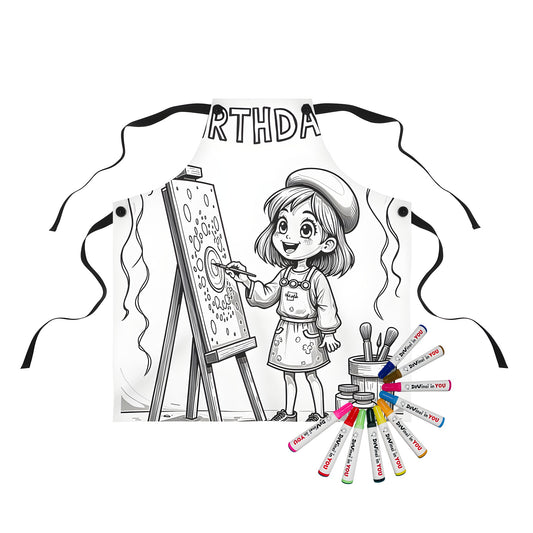 Coloring Kit with fabric markers for kids' art party decorations