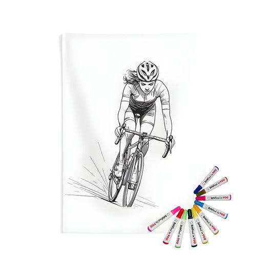 Detailed cycling poster for home decor