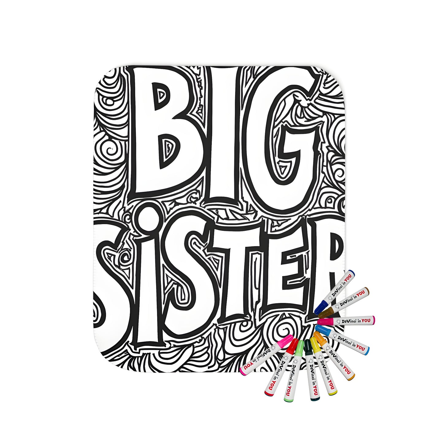 Big sister, big sis, big sister blanket, personalized sister gift, elder sister decor