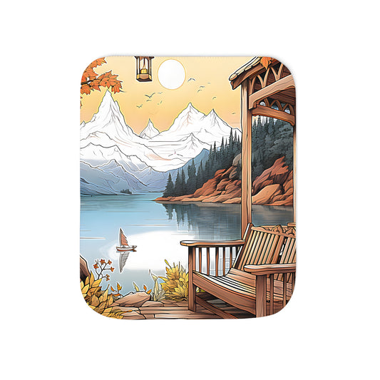 Cozy Lakeside Retreat Blanket - Vibrant Autumn Landscape Design