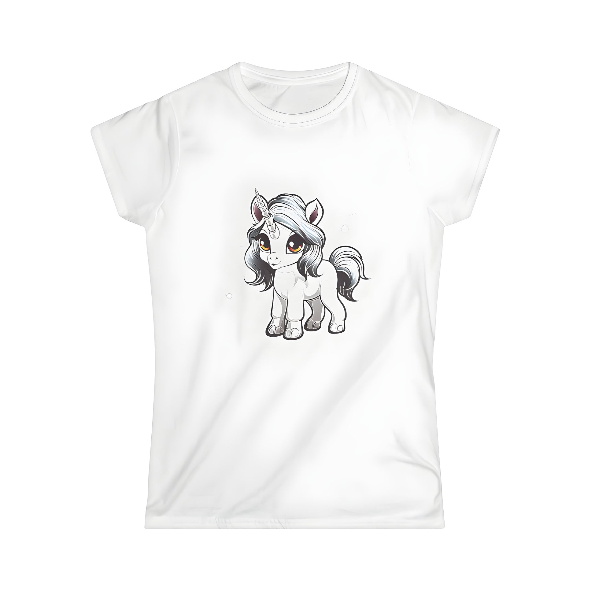 Adorable baby unicorn graphic t-shirt for women