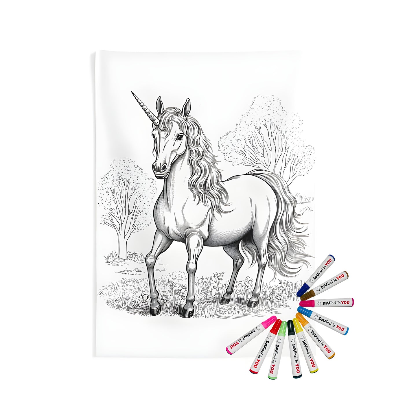 Magical Unicorn Coloring Page