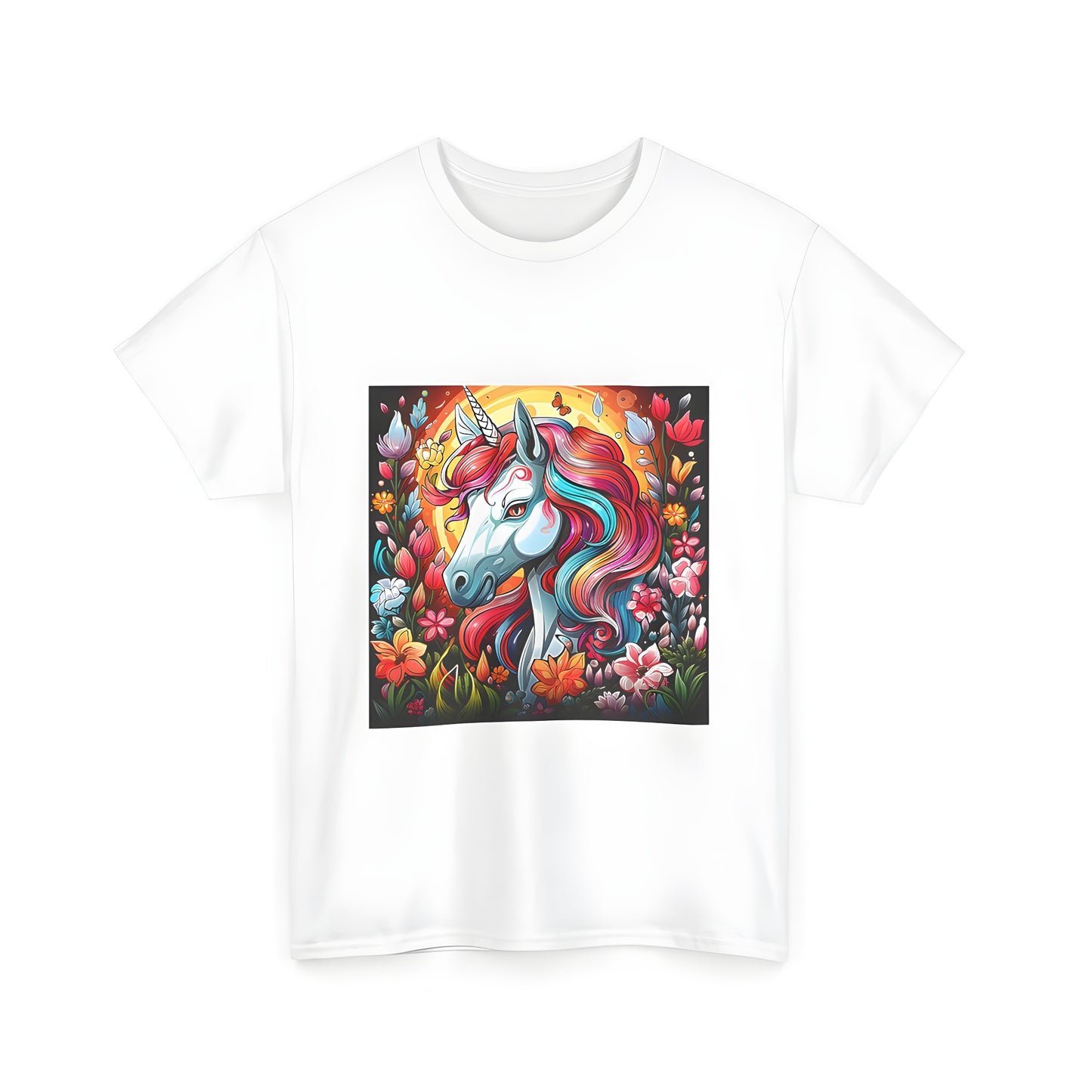 Unicorn shirt, unisex tee with rainbow unicorn design, colorful unicorn apparel