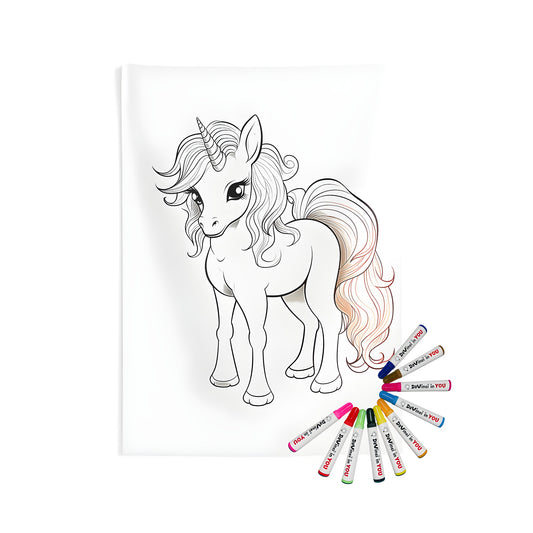 Cute Unicorn Decorations for Kids Bedroom Wall Hanging Art