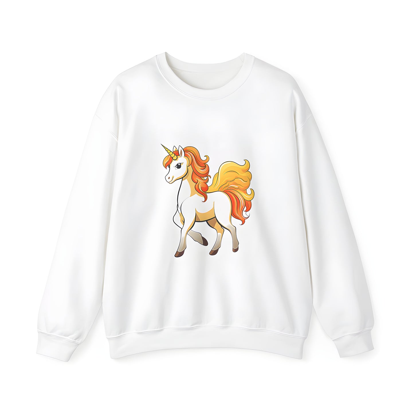 Adult Sweatshirt with colorful Unicorn graphic tee