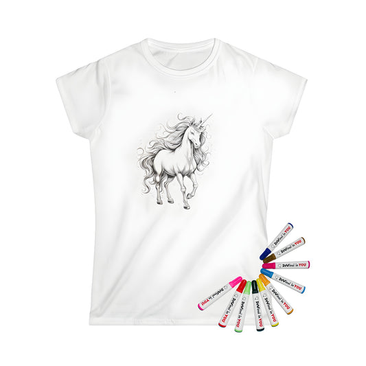 Unicorn, Mythical Horse, Magical Creature Adult Women's T-Shirt