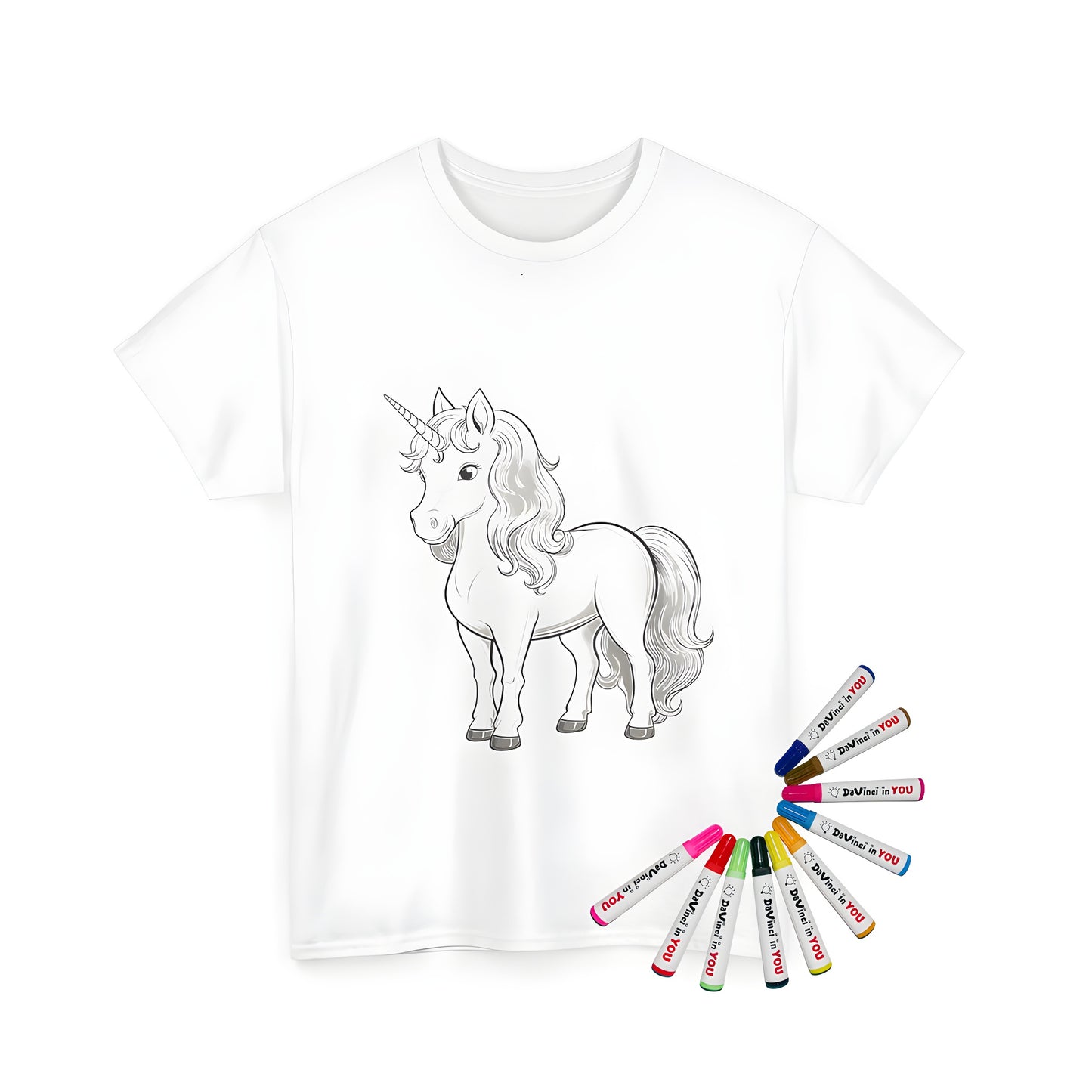 Mythical Unicorn Design Printed on Unisex T-Shirt