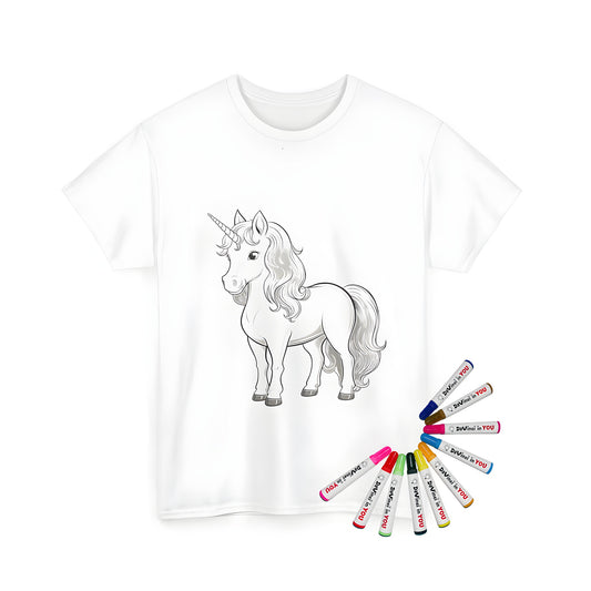 Mythical Unicorn Design Printed on Unisex T-Shirt