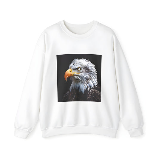 Close-up of an American bird of prey on adult sweatshirt