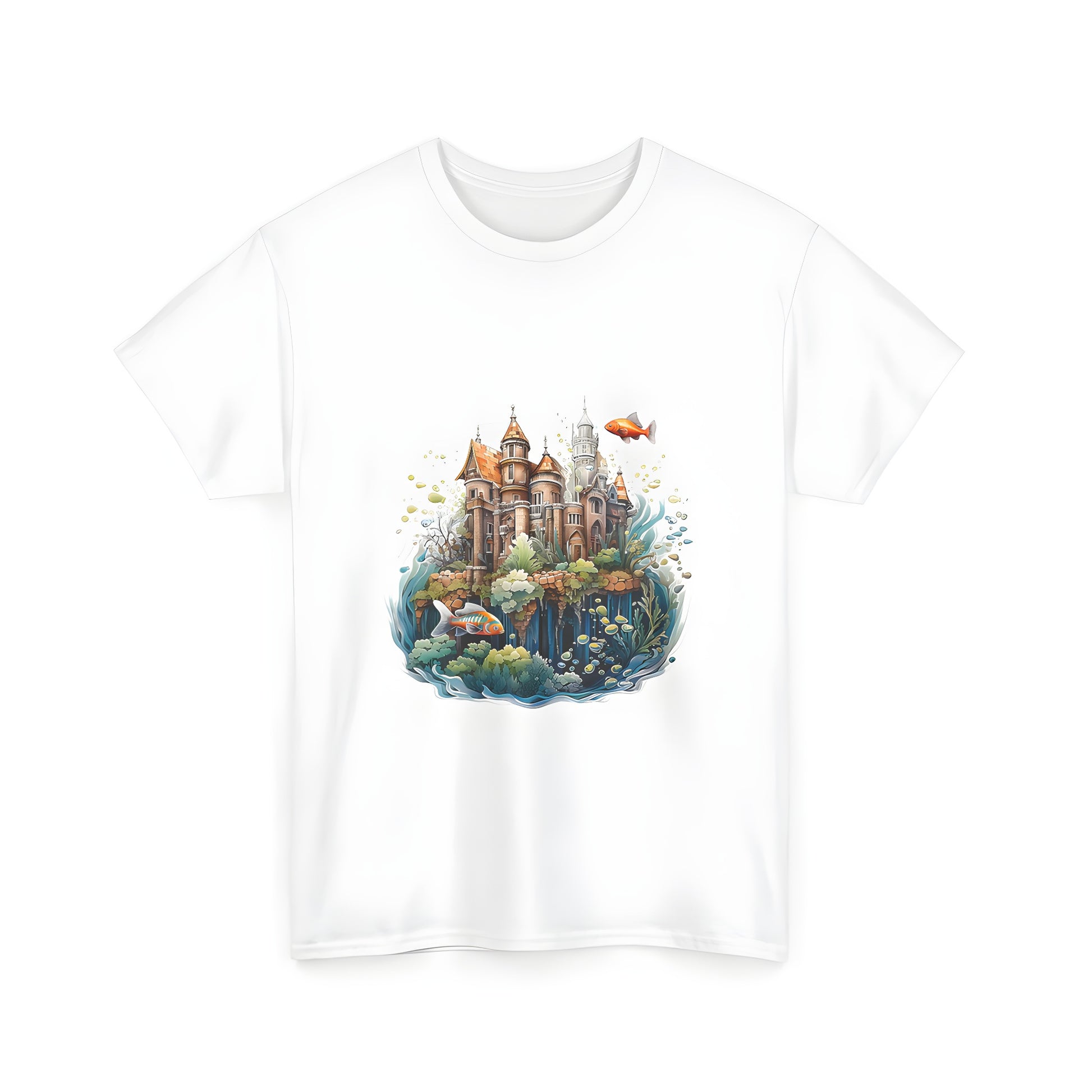 Underwater palace shirt, Underwater castle tee, Oceanic fantasy t-shirt