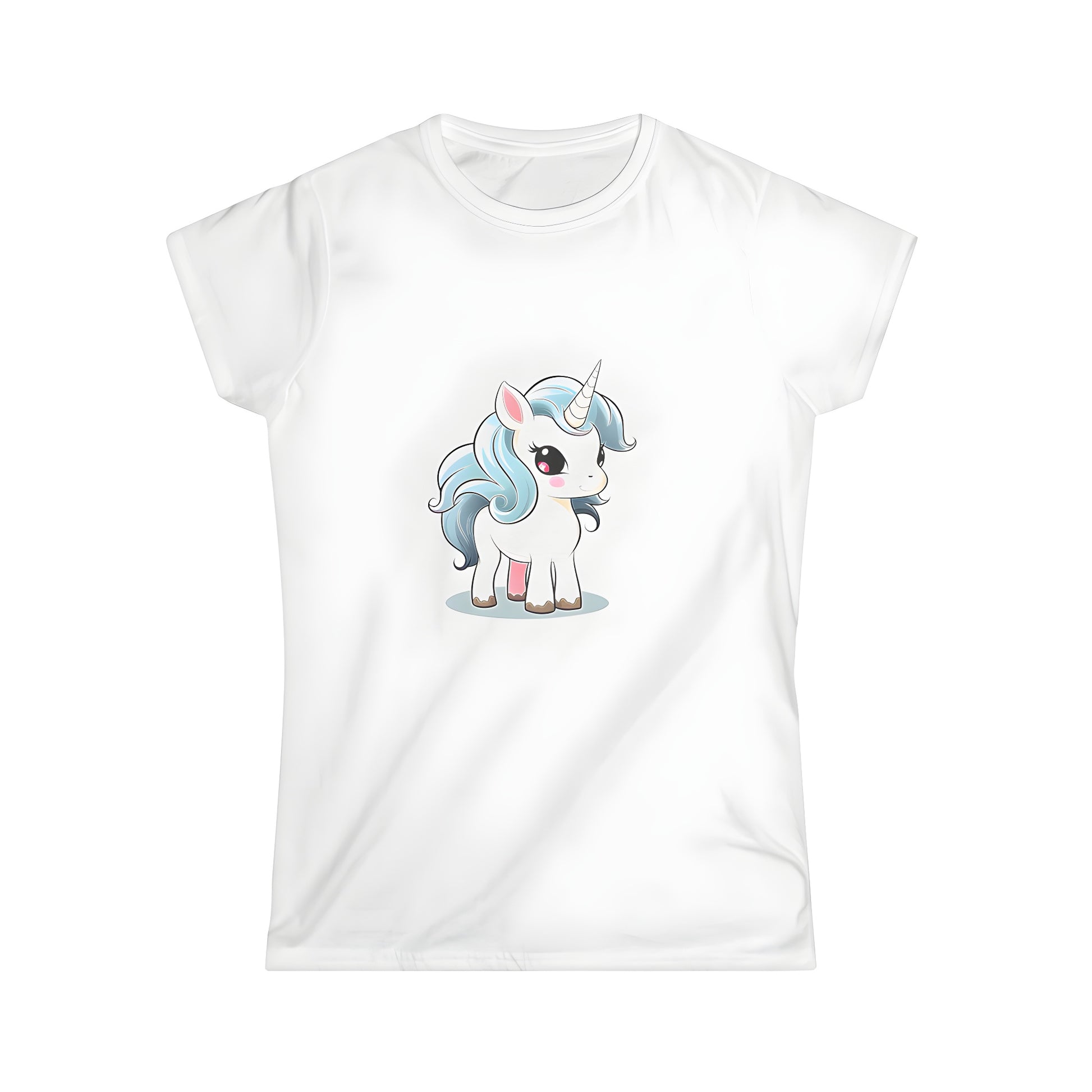 Women's Graphic Tee - Baby Unicorn Illustration Design