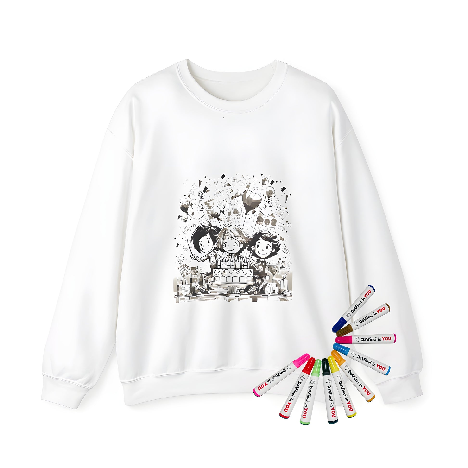 Adult coloring sweatshirt kit for kids birthday party theme adulting fun