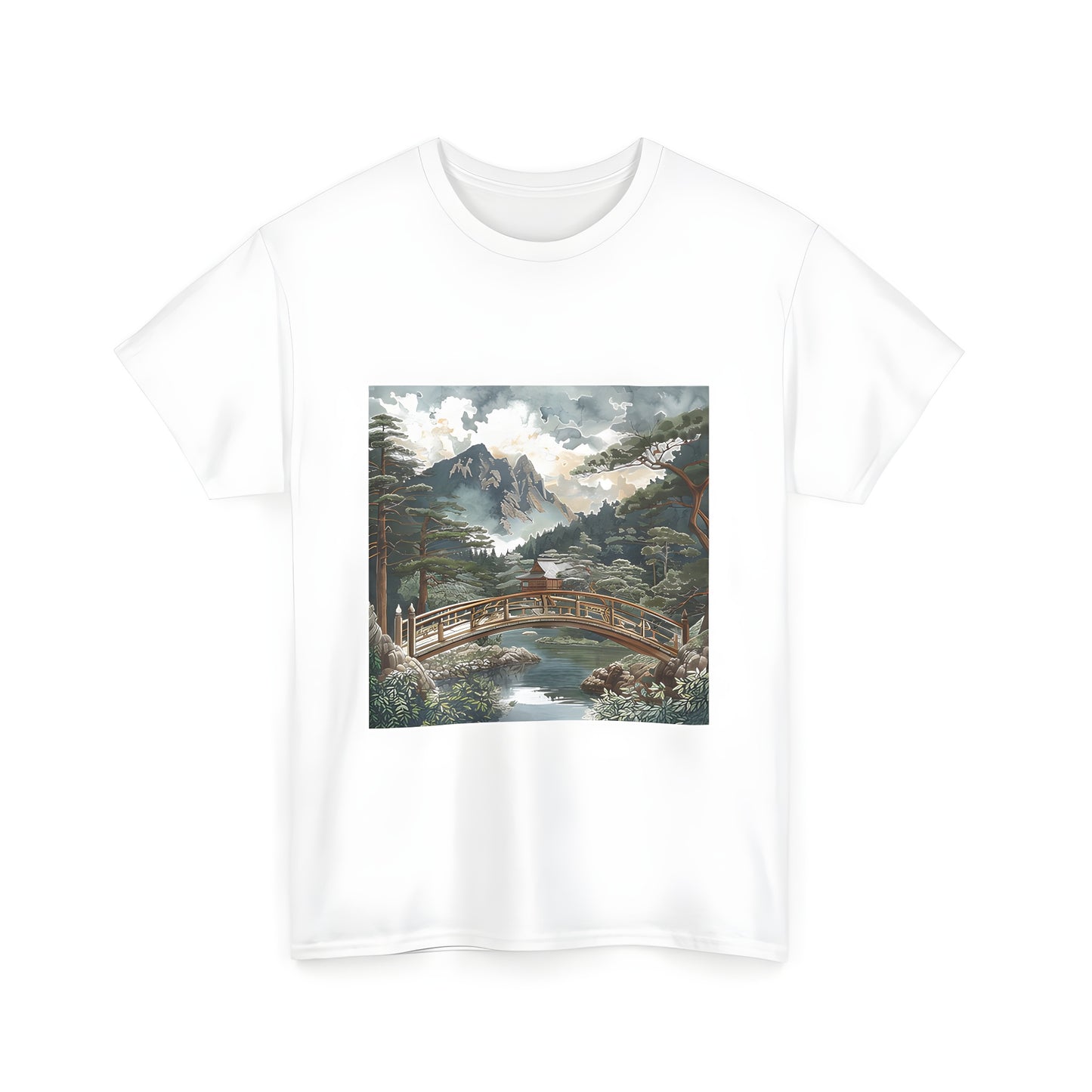 Mountain landscape graphic tee