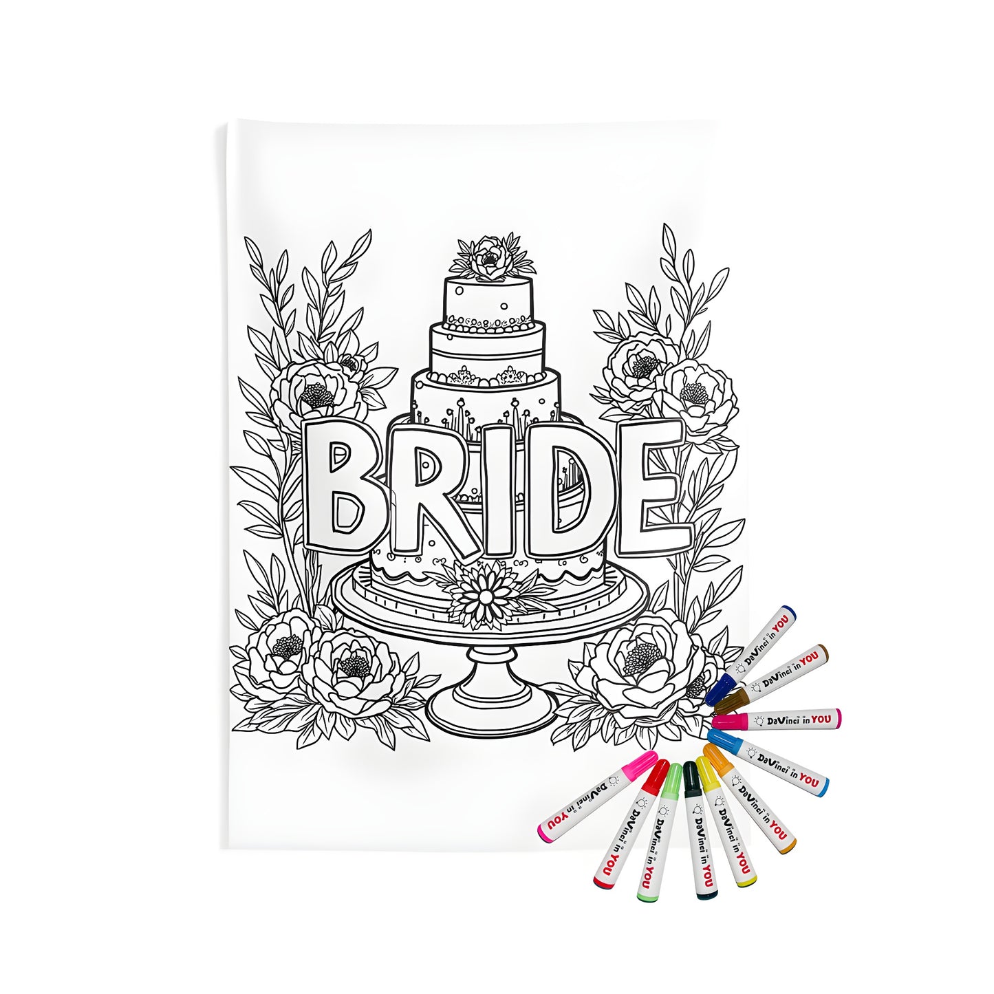 Wedding cake themed indoor wall tapestry