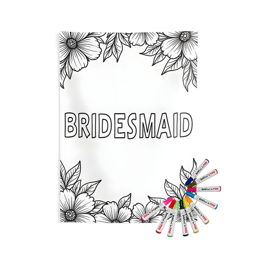 Indoor wall tapestries featuring bridesmaid design, maid of honor theme, wedding guest decor