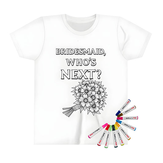 Bridesmaid, who's next? flower girl dress t-shirt for kids