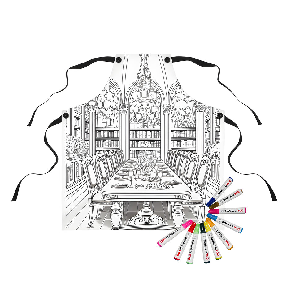 Free Dining Hall Coloring Page (Printable PDF) | DaVinci in You ...